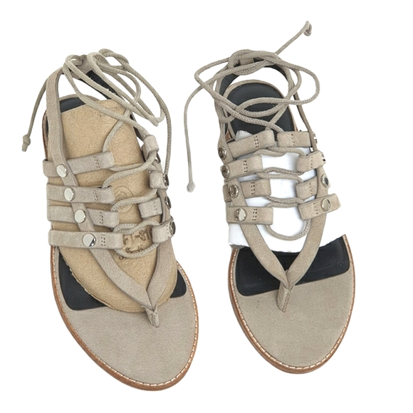 Rebecca Minkoff Evonne Suede Strappy Flat Sandal - Picture 3 of 9